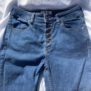 Free People button fly flare jeans